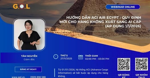 ACI Air Egypt – Quy Định Mới Từ Ngày 1/1/26 Cho Hàng Không Xuất Sang Ai Cập
