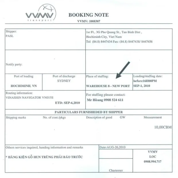 Booking Note là gì? Những điều bạn cần biết về Booking Note