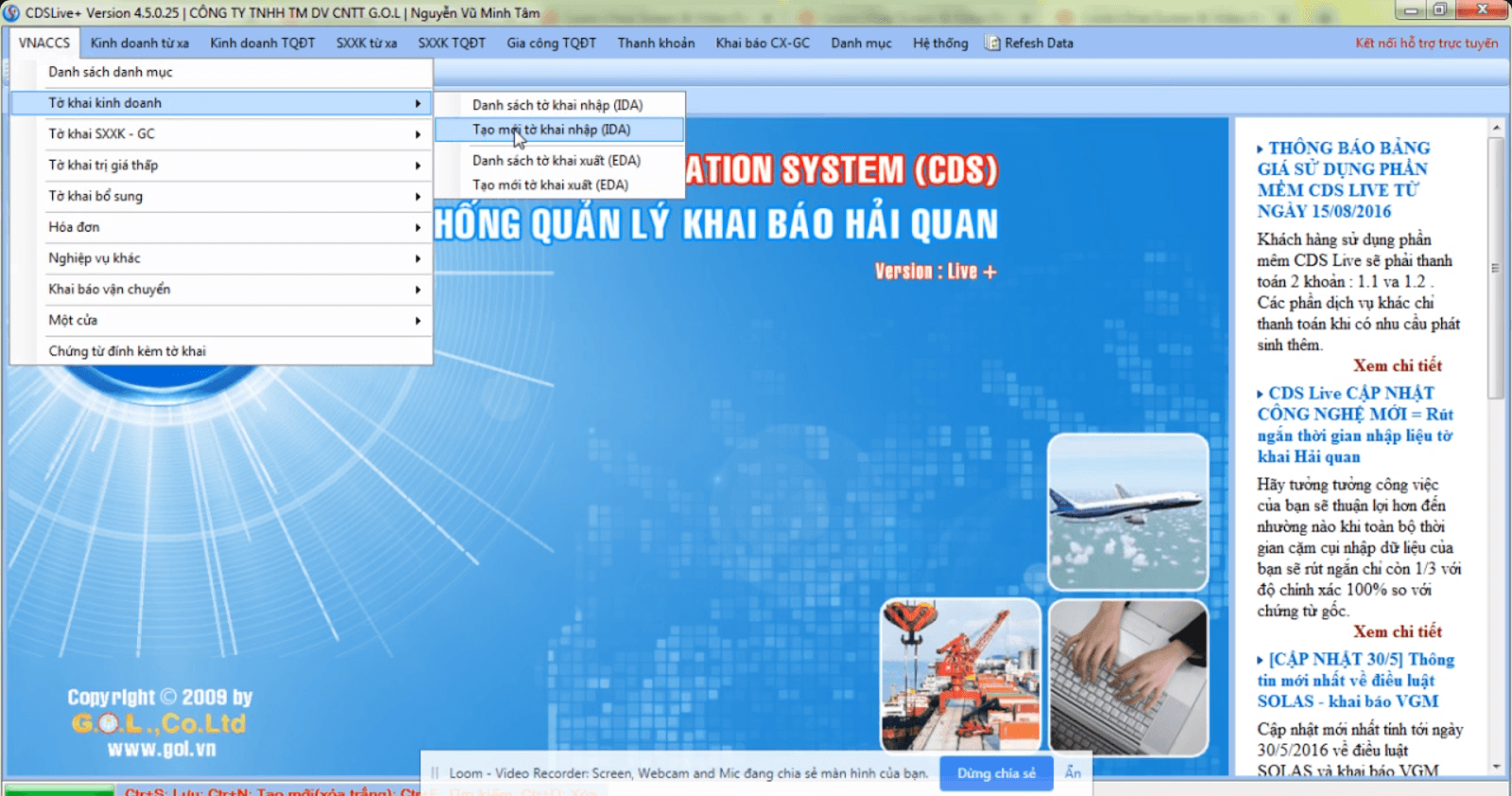 Tự động tính thuế xuất nhập khẩu